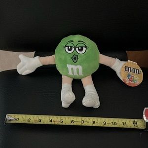 M&M plush toy - kiss- green - brand new, with tag